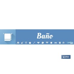 SEÑALETICA IMANTADA PARA EXPOSITOR 975 x 200 mm - BAÑO