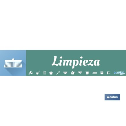 SEÑALETICA IMANTADA PARA EXPOSITOR 975 x 200 mm - LIMPIEZA