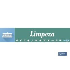 SEÑALETICA IMANTADA PORTUGUES PARA EXPOSITOR 975 x 200 mm - LIMPEZA