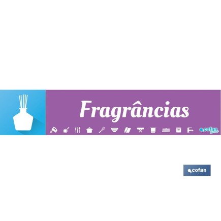 SEÑALETICA IMANTADA PARA EXPOSITOR 975 x 200 mm - FRAGRANCIAS