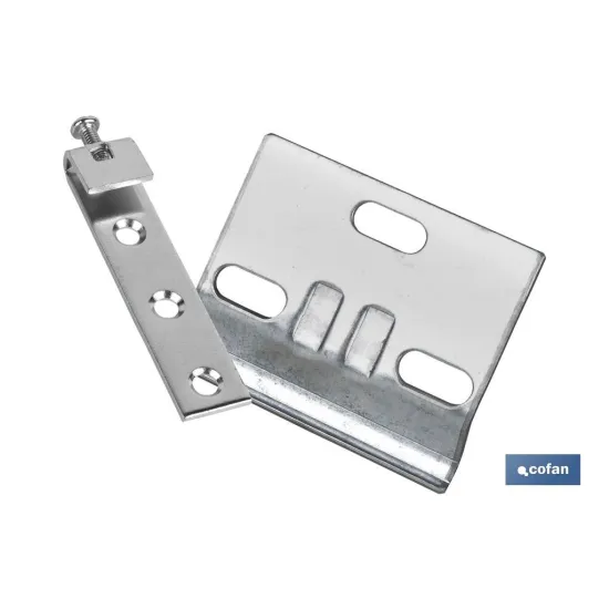 SET COLGADOR DE ARMARIO ZINCADO 60 MM