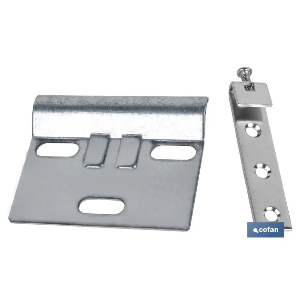 SET COLGADOR DE ARMARIO ZINCADO 60 MM