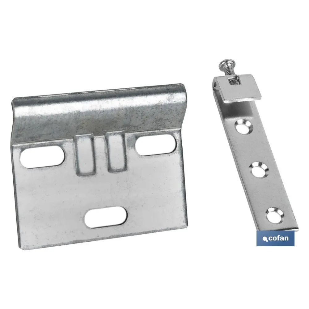 SET COLGADOR DE ARMARIO ZINCADO 60 MM  VENTA UNITARIA