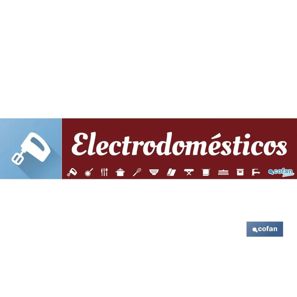 SEÑALETICA IMANTADA PARA EXPOSITOR 975 x 200 mm - ELECTRODOMÉSTICOS