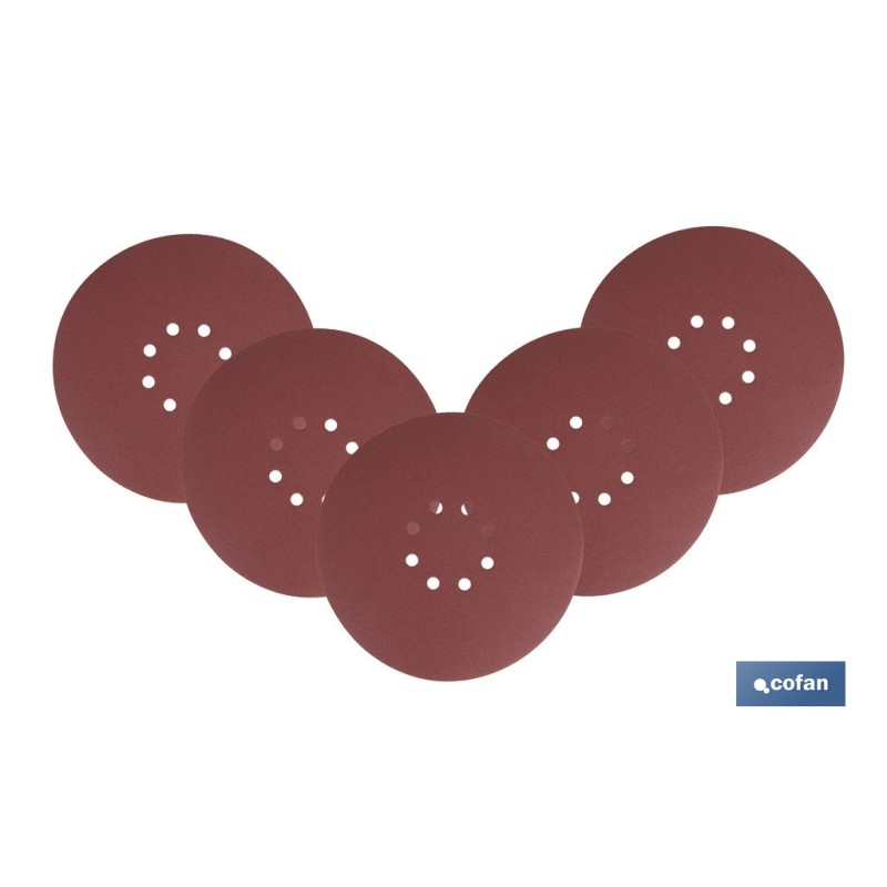 HOJA DE LIJADO LIJADORA PARED Y TECHO 8 AGUJEROS Ø225 MM G 60