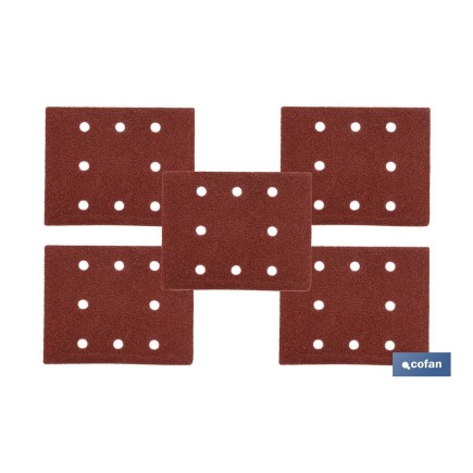 HOJA DE LIJADO LIJADORA ORBITAL 8 AGUJEROS 114 X 140 MM G 80