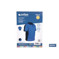 POLO FREYJA ELASTANO 210 G/M2 AZUL-NEGRO TALLA M