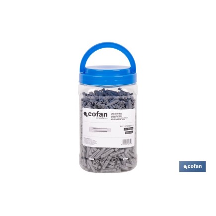 TACO NYLON  PA-6 M-6X30 BOTE DE 1.000 UDS