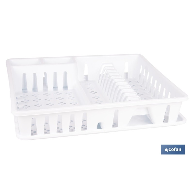 ESCURREPLATOS CON BANDEJA BLANCO 48 X 38.5 x 9.5 CM