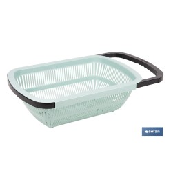 ESCURRIDOR RECTANGULAR EXTENSIBLE VERDE 50.5 X 24.5 X 11.5 CM