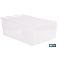 ZAPATERO APILABLE TRANSPARENTE  35.5 X 24.5 X13.5 CM