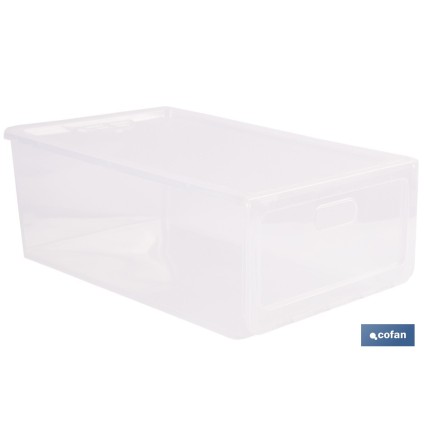 ZAPATERO APILABLE TRANSPARENTE  35.5 X 24.5 X13.5 CM