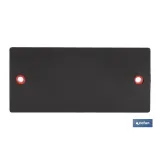 CATADIÓPTRICO RECTANGULAR ROJO 106 X 50 MM CON AGUJERO SIN TORNILLO