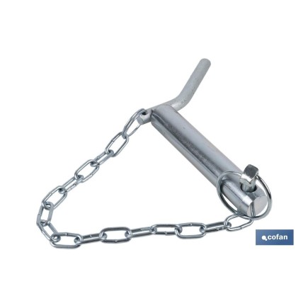 PERNO CON MANGO, PASADOR Y CADENA Ø25 X 125 MM