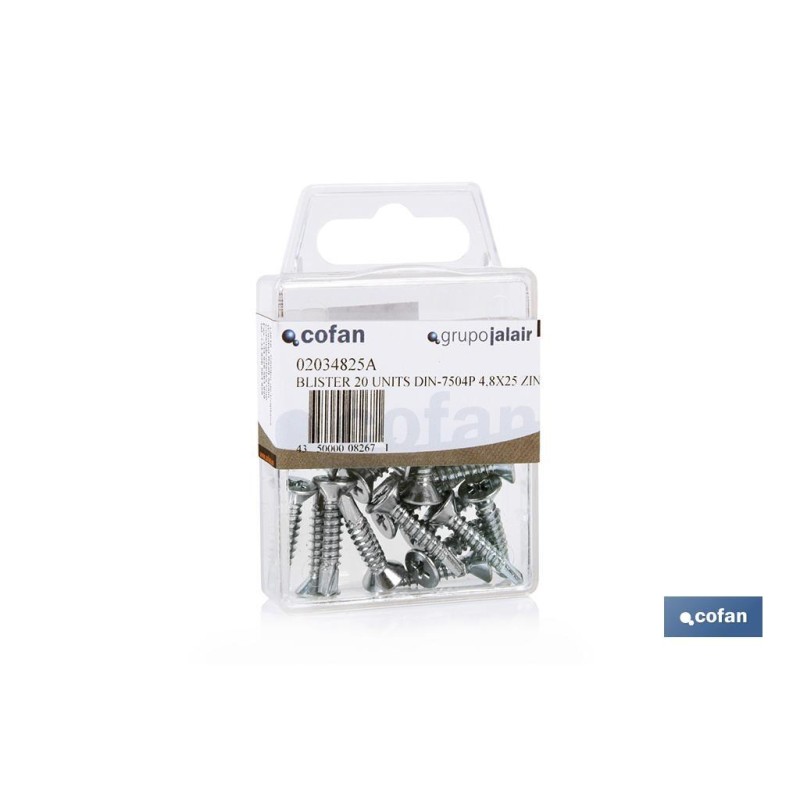 BLÍSTER DE 10 UDS. DIN-7504P 42X16 ZINC VENTA UNITARIA