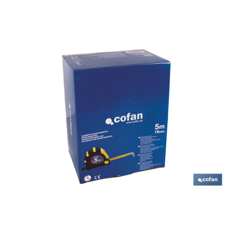 EXPOSITOR DE FLEXÓMETROS MAGNÉTICOS 19 MM X 5 M 12 UDS.