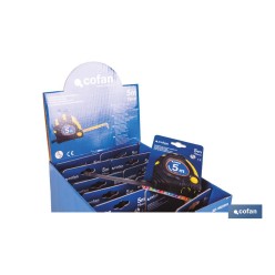 EXPOSITOR DE FLEXÓMETROS MAGNÉTICOS 19 MM X 5 M 12 UDS.