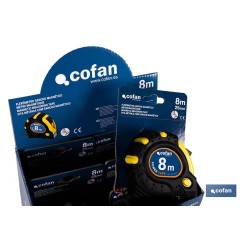 EXPOSITOR DE FLEXÓMETROS MAGNÉTICOS 25 MM X 8 M 6 UDS.