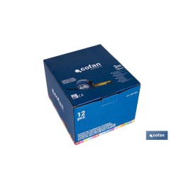 EXPOSITOR FLEXÓMETRO ESTÁNDAR 16 MM X 3 M 12 UDS.