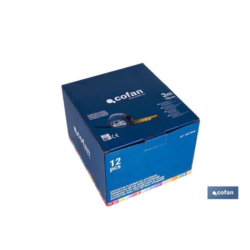 EXPOSITOR FLEXÓMETRO ESTÁNDAR 16 MM X 3 M 12 UDS.