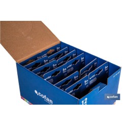 EXPOSITOR FLEXÓMETRO ESTÁNDAR 19 MM X 5 M 12 UDS.