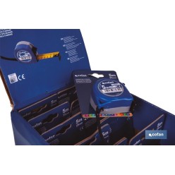 EXPOSITOR FLEXÓMETRO ESTÁNDAR 25 MM X 5 M 12 UDS.