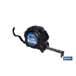 EXPOSITOR FLEXÓMETRO HOJA NEGRA DOBLE CARA 19 MM X 5 M 12 UDS.