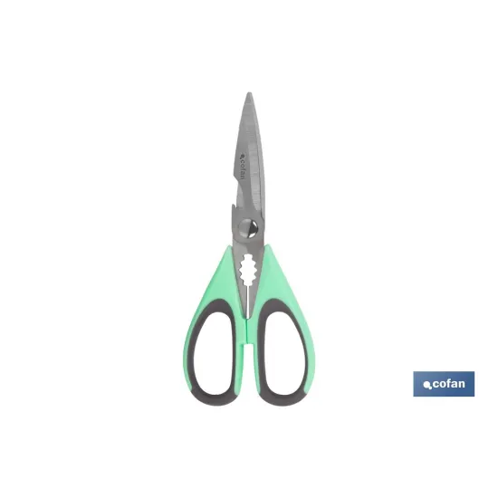 TIJERAS VERDES DE ACERO INOX. MODELO SENA 22 CM