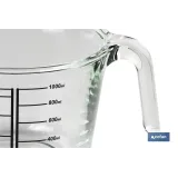 JARRA MEDIDORA DE VIDRIO BOROSILICATO 1 L MODELO BARITINA