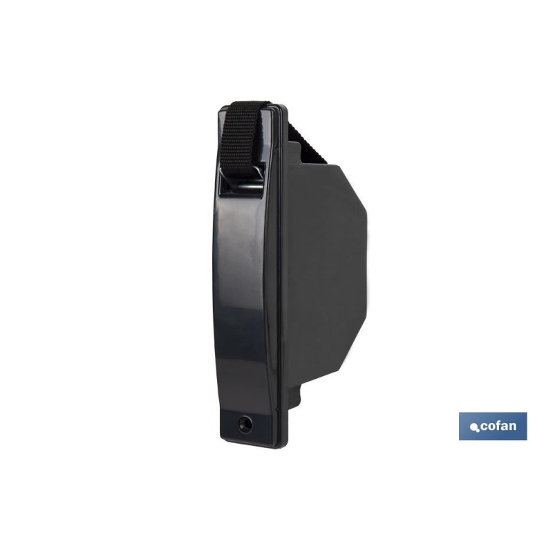 RECOGEDOR CINTA PERSIANA COMPACTO NEGRO 20 MM