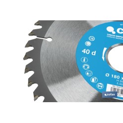 DISCO DE SIERRA CIRCULAR PARA MADERA Ø180 X 2,5 X 30 MM, 40 DIENTES