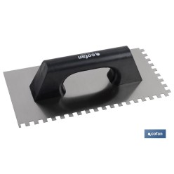 LLANA DENTADA MANGO PLÁSTICO 300x150x0,7 mm