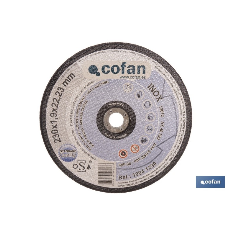 DISCO CORTE - 230X3,0X22,23 METAL STAND.