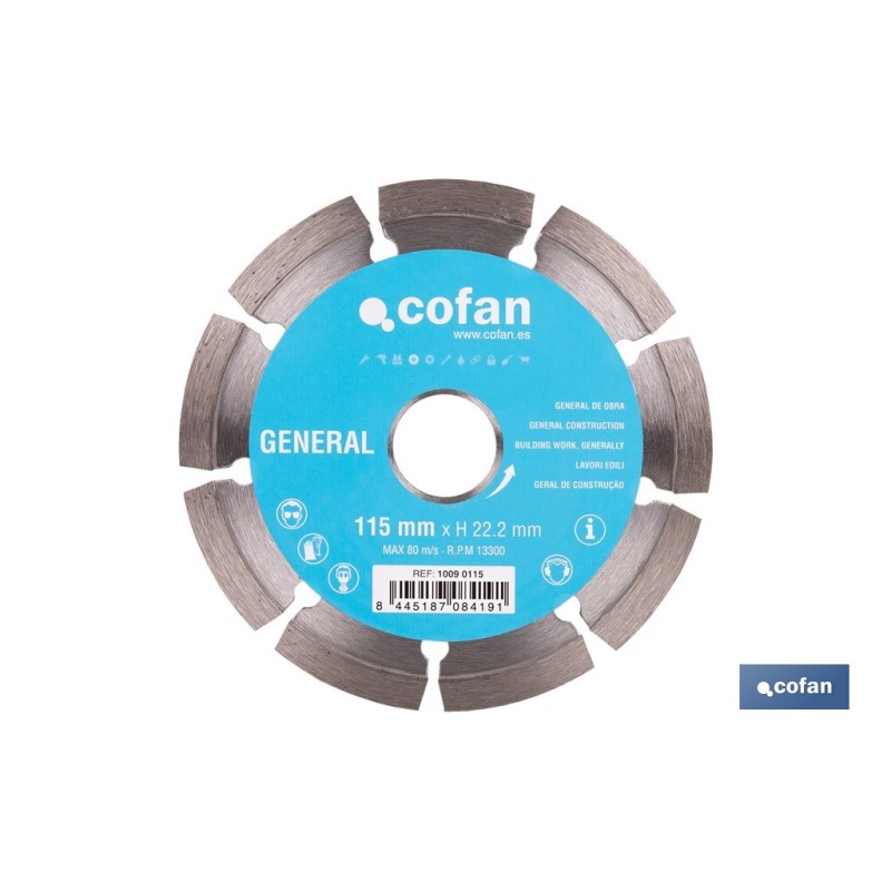 DISCO DIAM. UNIVERSAL BASICO 115 MM.
