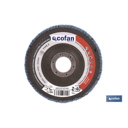 DISCO LAMINADO PROFESIONAL PLANO 125 MM. G-60 ZIRCONIO