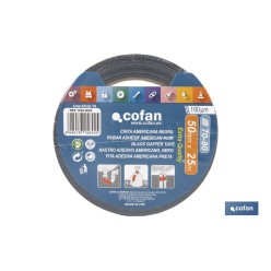 CINTA AMERICANA NEGRA 190 MICRAS 50 MM X 25 M