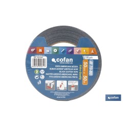 CINTA AMERICANA NEGRA 190 MICRAS 50 MM X 50 M