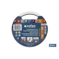 CINTA AMERICANA BLANCA 180 MICRAS 50 MM X 25 M