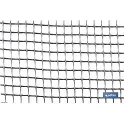 MALLA PLAST. CUADRADA JARDIN 10mm GRIS PLATA 1x25m