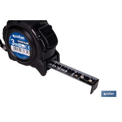 FLEXÓMETRO HOJA NEGRA DOBLE CARA 19 MM X 3 M