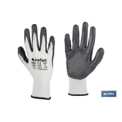 GUANTE 100% POLIEST. IMPREG. NITRILO GRIS T-7