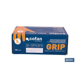 CAJA 100 UDS. GUANTES DE NITRILO NARANJA DIAMANTADO 8,5 G TALLA M