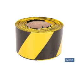 CINTA BALIZAM. AMARILLA/NEGRA 80MM X 200MTS