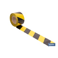 CINTA BALIZAM. AMARILLA/NEGRA 80MM X 200MTS
