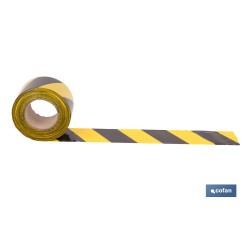 CINTA BALIZAM. AMARILLA/NEGRA 80MM X 200MTS