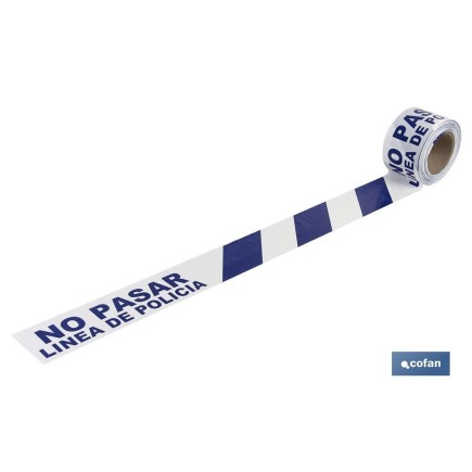 CINTA BALIZ. NO PASAR LINEA POLICIA 80MMX100MTS
