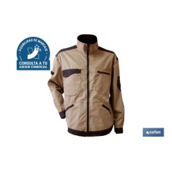 CHAQUETA TRABAJO BENZ 280gms/m BEIS-NEGRO T-XL