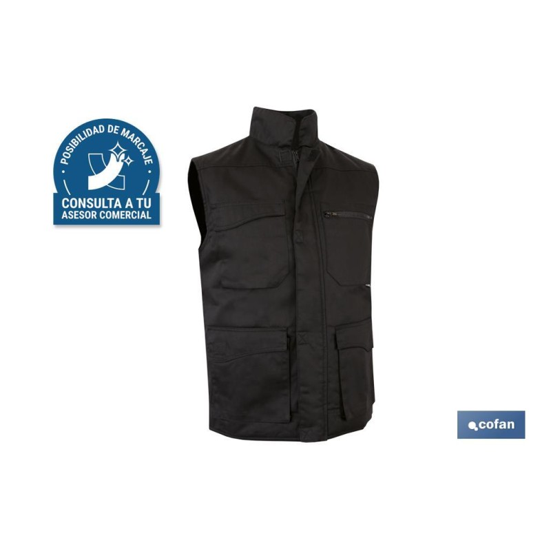 CHALECO MULTIBOLS. ACOLCHADO COLT 245gms/m NEGRO T-XL