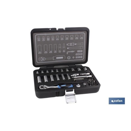 MALETIN 36 PCS PROFESIONAL VASOS 1/4