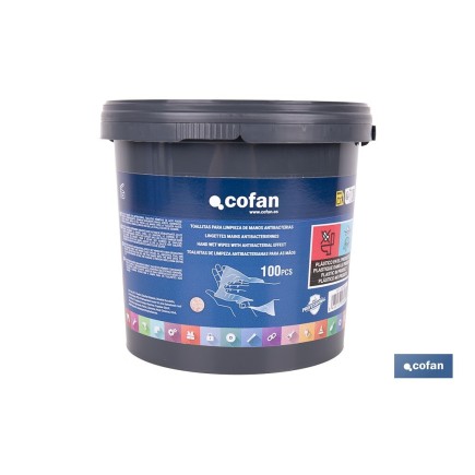 TOALLITAS PARA LIMPIEZA DE MANOS ANTIBACTERIAS 100 UDS